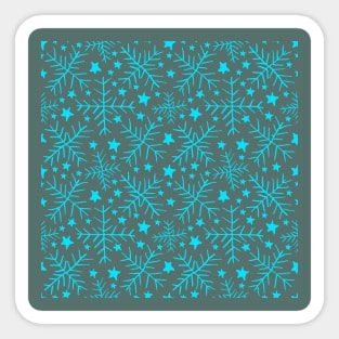 Ice Flakes and Stars Sticker